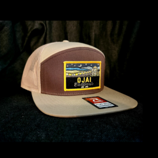 Ojai Tan+Brown Trucker Hat w/ Yellow Framed Patch